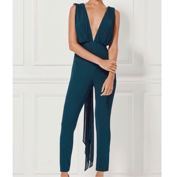 MISHA COLLECTION Green Edita Tapered Pantsuit Size M - Picture 1 of 10